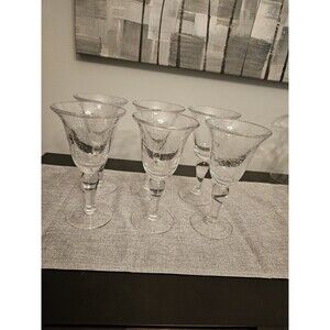 Artland Iris Blown Glass Water Goblets (Set Of 6)